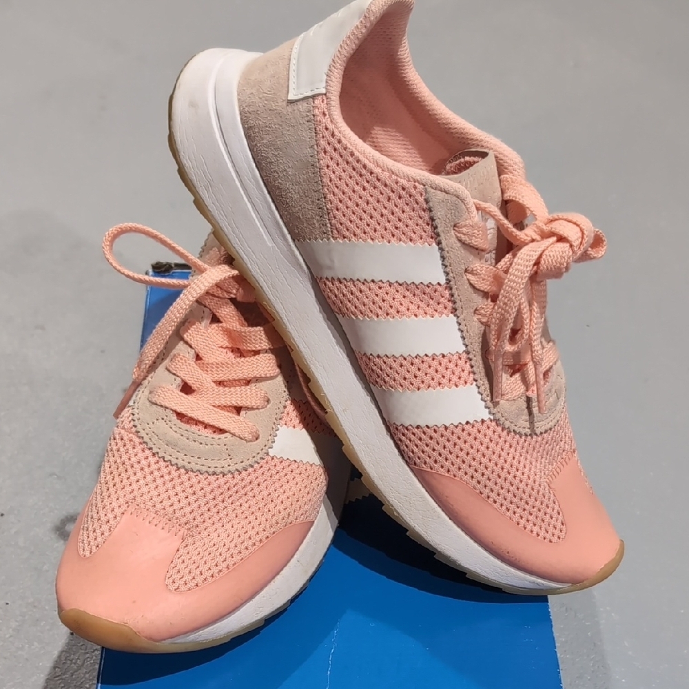Adidas originals FLB Flashback Women's Pink coral white Sneakers, Leisure Shoes